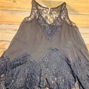 Free People boho tank with lace